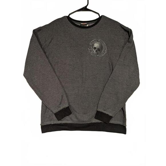 Harley Davidson H-D Skull Graphic Sweatshirt Tramontin Ride Free Mens Medium - Picture 1 of 7